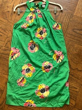 Isani Green Floral Halter Dress Sz XS